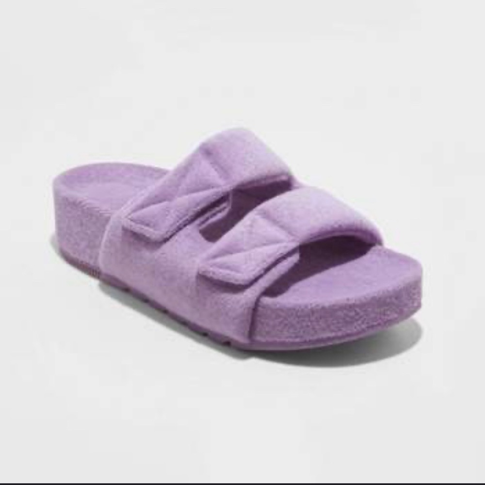 Women’s platform slide sandals purple size 7 NWT